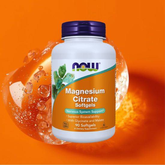 Now Magnesium Citrate com Glycinate e Malate - 90 Cap.